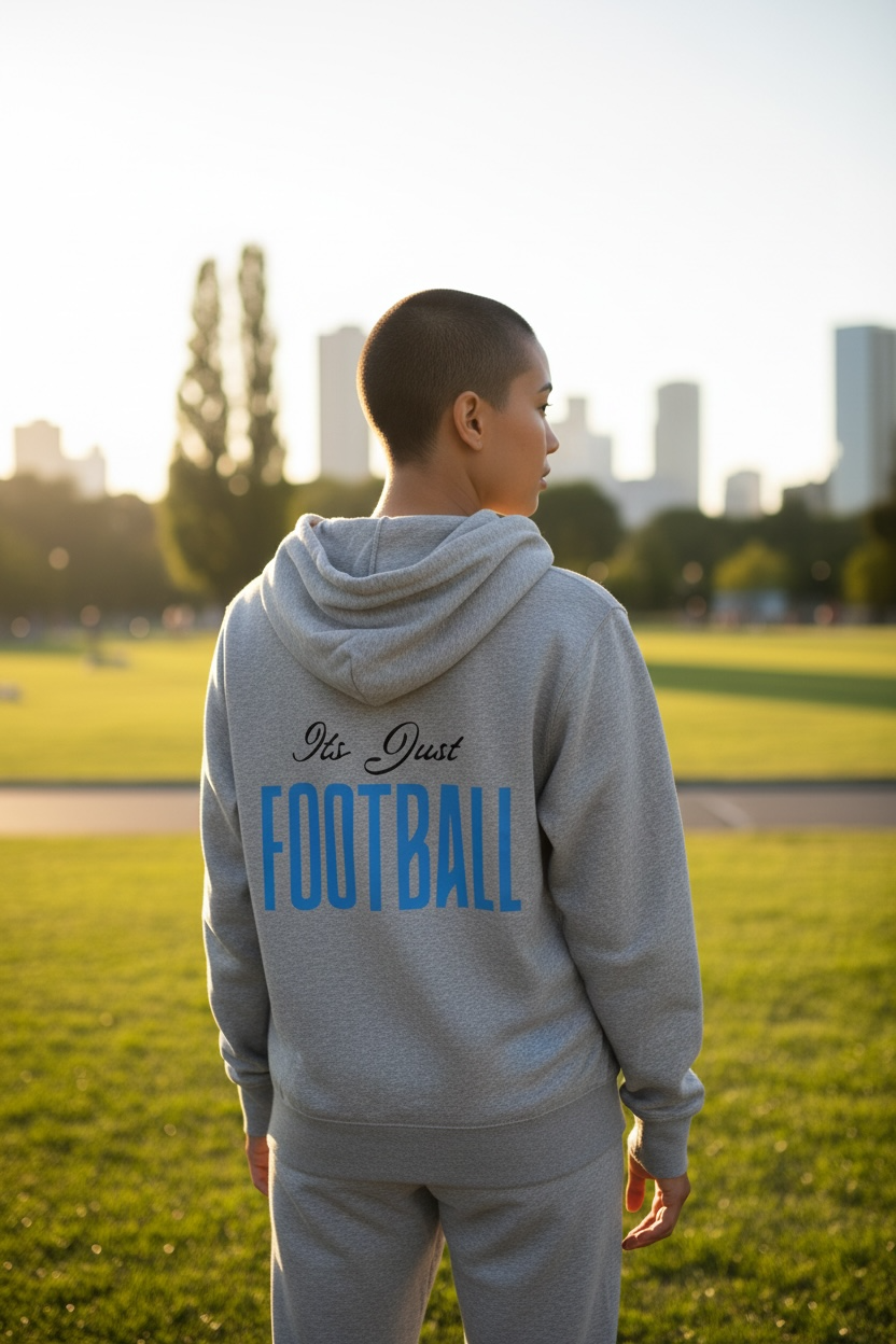 Its Just foot ball- Women's Eco friendly Zip up Hoodie