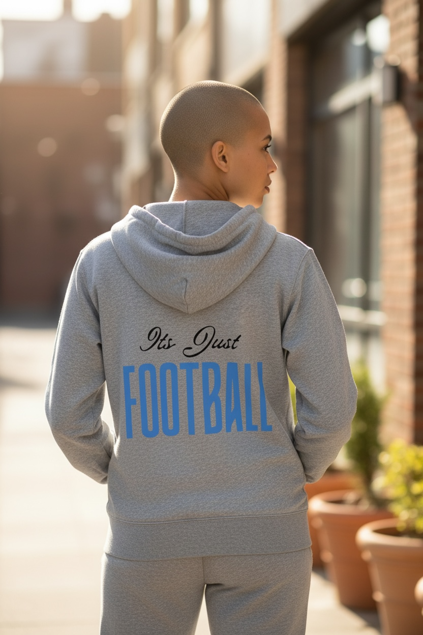 Its Just foot ball- Women's Eco friendly Zip up Hoodie