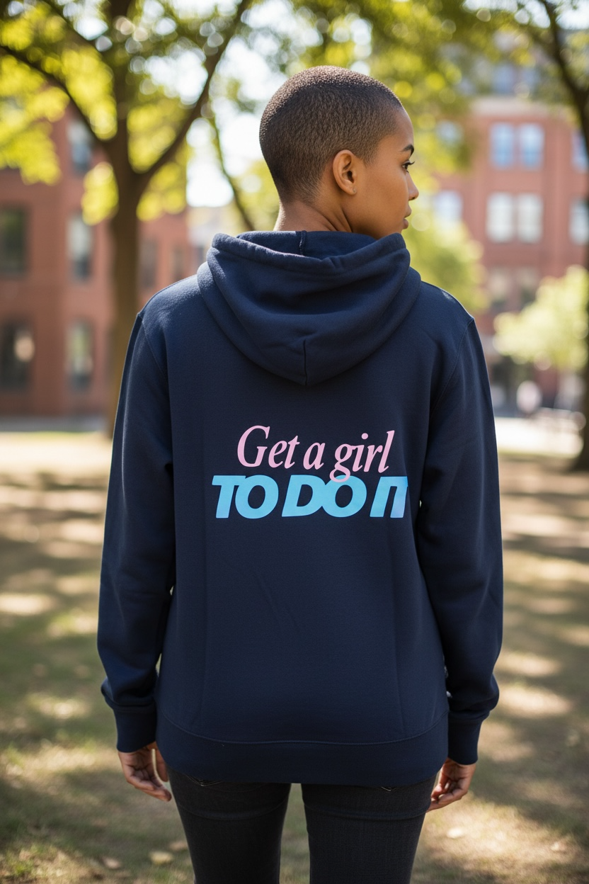 Get a Girl to do it- Women's eco friendly Zip up hoodie