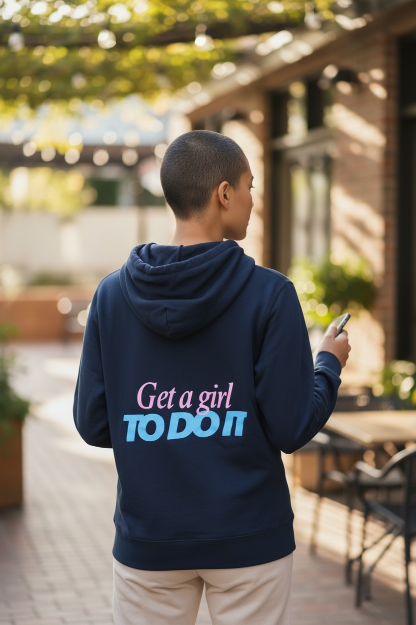 Get a Girl to do it- Women's eco friendly Zip up hoodie